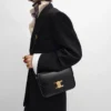 Sac Classique Triomphe en cuir de veau brillant