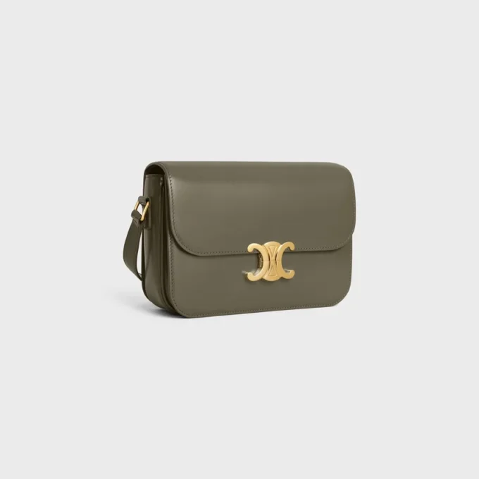 Sac Classique Triomphe en cuir de veau brillant