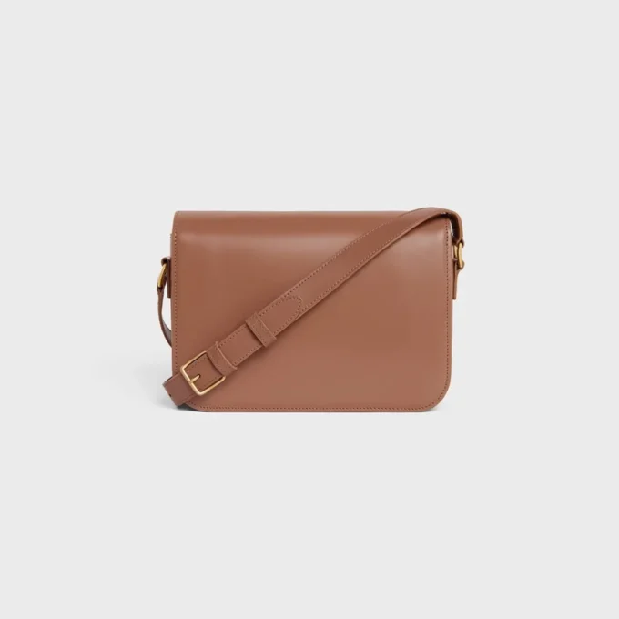Sac Classique Triomphe en cuir de veau brillant