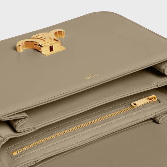 Sac Classique Triomphe en cuir de veau brillant Sac Classique Triomphe en cuir de veau brillant