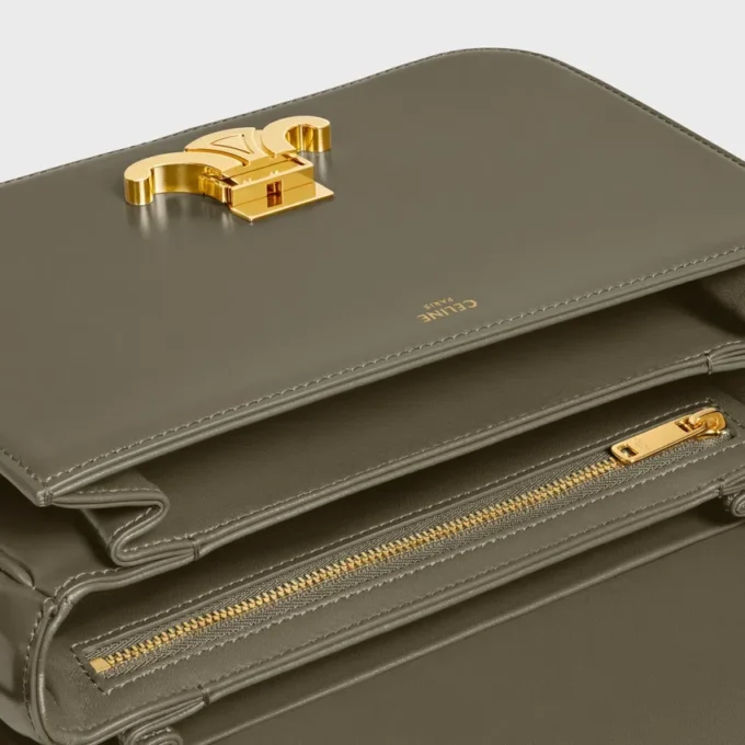 Sac Classique Triomphe en cuir de veau brillant