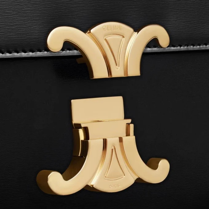 Sac Classique Triomphe en cuir de veau brillant