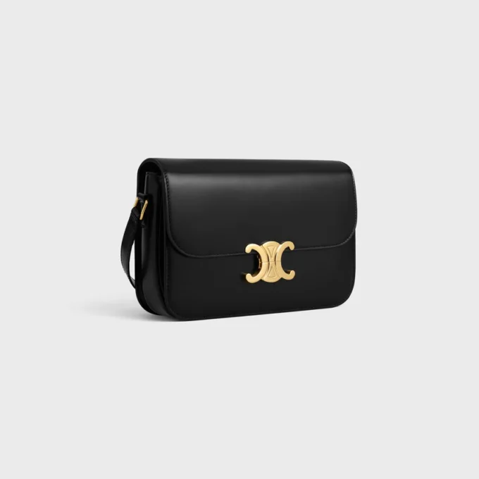 Sac Classique Triomphe en cuir de veau brillant