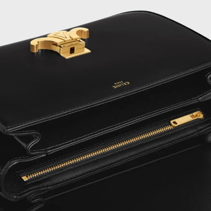 Sac Classique Triomphe en cuir de veau brillant