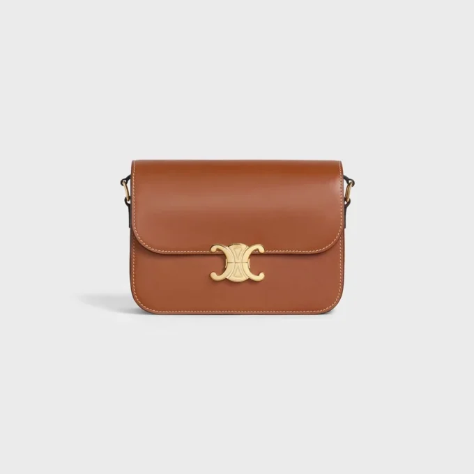 Sac Classique Triomphe en cuir de veau naturel Sac Classique Triomphe en cuir de veau naturel