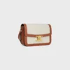 Sac Classique Triomphe en textile avec motif Triomphe intégral et cuir de veau Sac Classique Triomphe en textile avec motif Triomphe intégral et cuir de veau