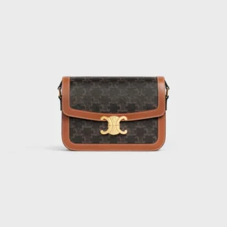 Sac Classique Triomphe en Triomphe Canvas et cuir de veau