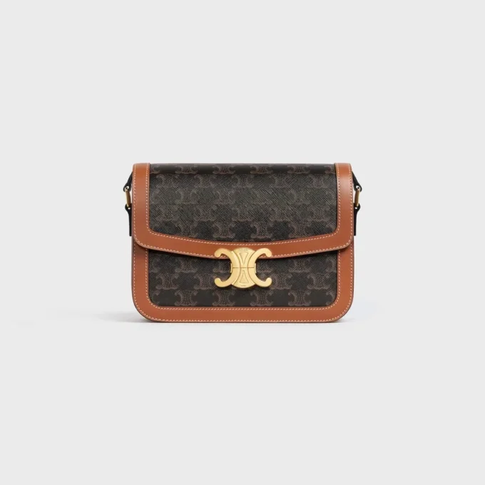 Sac Classique Triomphe en Triomphe Canvas et cuir de veau