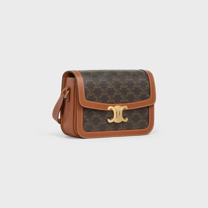 Sac Classique Triomphe en Triomphe Canvas et cuir de veau