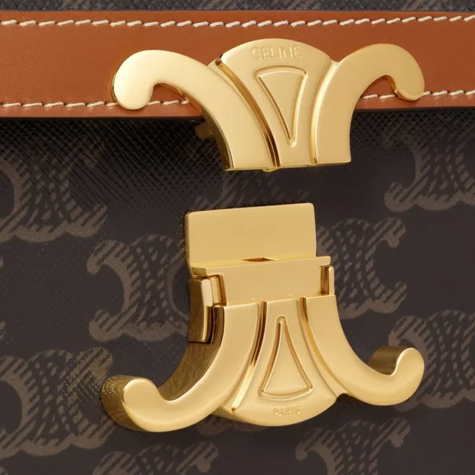 Sac Classique Triomphe en Triomphe Canvas et cuir de veau