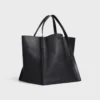 Sac Cube moyen en cuir de veau souple