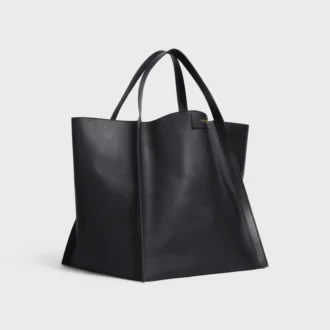 Sac Cube moyen en cuir de veau souple