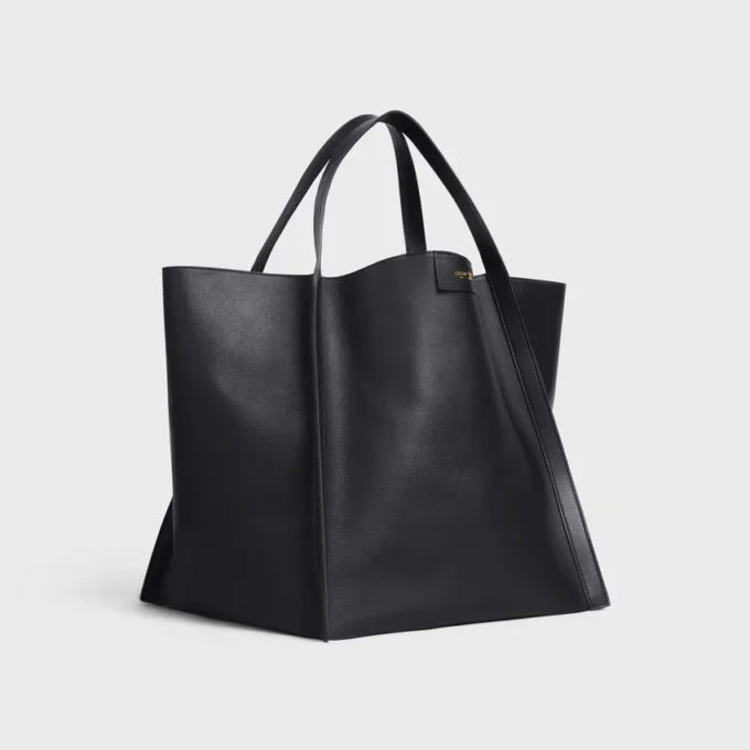 Sac Cube moyen en cuir de veau souple