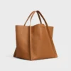 Sac Cube moyen en cuir de veau souple
