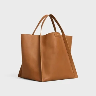 Sac Cube moyen en cuir de veau souple
