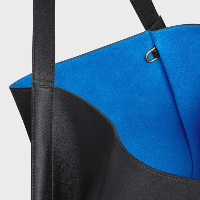 Sac Cube moyen en cuir de veau souple