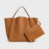 Sac Cube moyen en cuir de veau souple