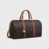 Sac de voyage moyen en Triomphe Canvas et cuir de veau
