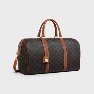 Sac de voyage moyen en Triomphe Canvas et cuir de veau