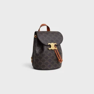 Sac à dos CELINE Bonnie en Triomphe Canvas et cuir de veau