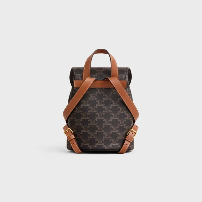 Sac à dos CELINE Bonnie en Triomphe Canvas et cuir de veau