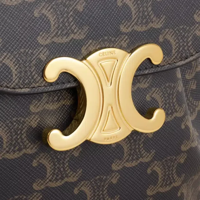 Sac à dos CELINE Bonnie en Triomphe Canvas et cuir de veau