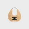 Sac hobo Panier Classic CELINE en raphia et cuir de veau