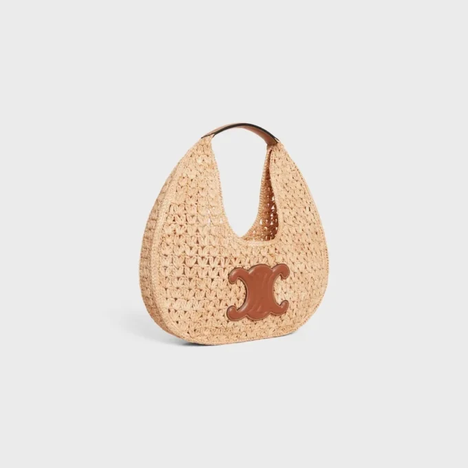 Sac hobo Panier Classic CELINE en raphia et cuir de veau Sac hobo Panier Classic CELINE en raphia et cuir de veau