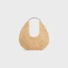 Sac hobo Panier Classic CELINE en raphia et cuir de veau
