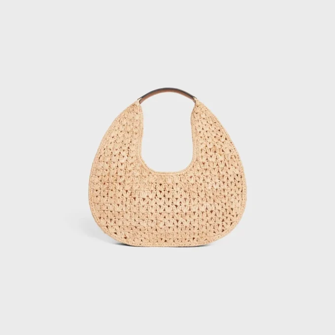 Sac hobo Panier Classic CELINE en raphia et cuir de veau Sac hobo Panier Classic CELINE en raphia et cuir de veau