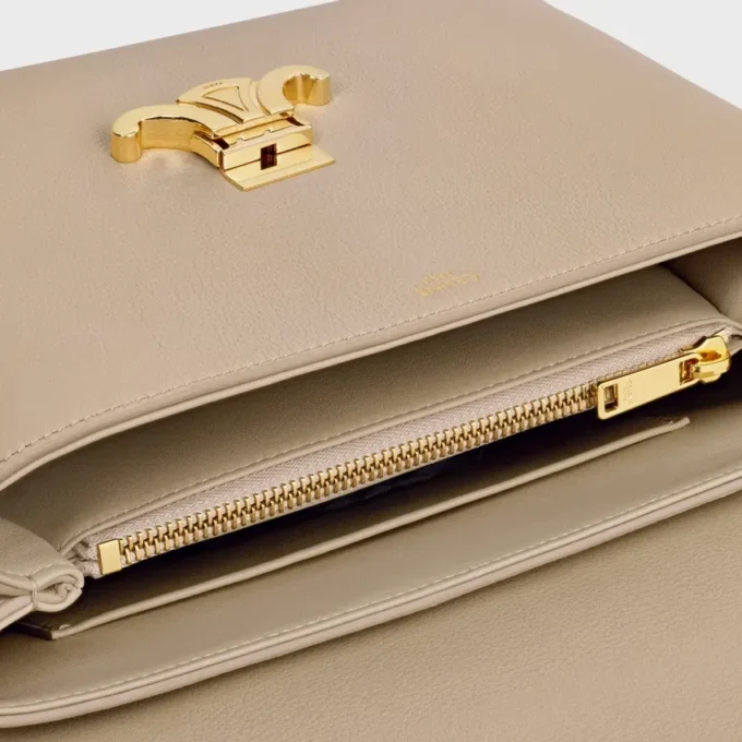 Sac Nino moyen en cuir de veau grainé souple