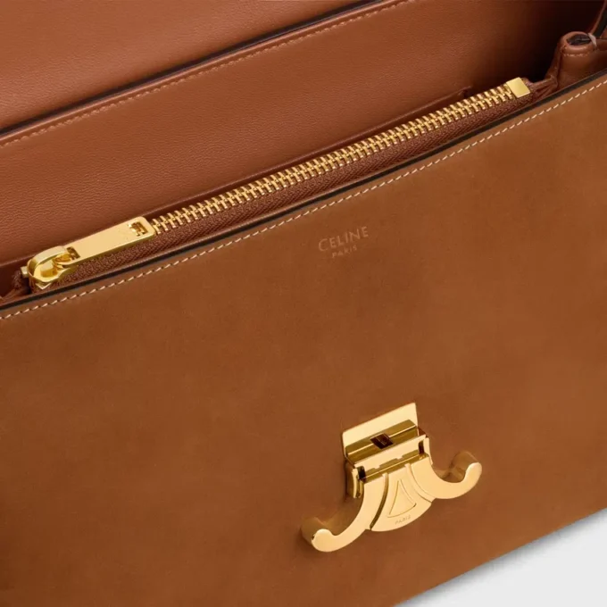 Sac Nino moyen en cuir de veau nubuck