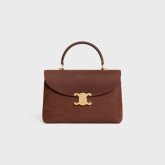 Sac Nino moyen en cuir de veau nubuck grainé