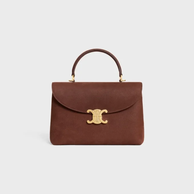 Sac Nino moyen en cuir de veau nubuck grainé Sac Nino moyen en cuir de veau nubuck grainé