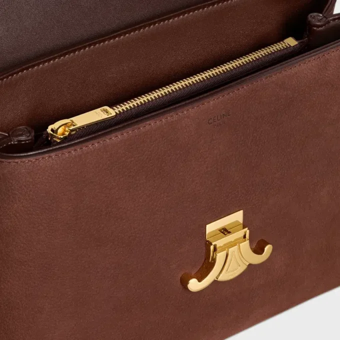 Sac Nino moyen en cuir de veau nubuck grainé Sac Nino moyen en cuir de veau nubuck grainé