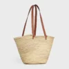 Sac Panier CELINE Classic de taille moyenne en feuilles de palmier et cuir de veau