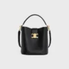 Sac seau Louise de taille moyenne en cuir de veau lisse
