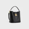 Sac seau Louise de taille moyenne en cuir de veau lisse