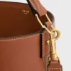 Sac seau Louise de taille moyenne en cuir de veau lisse