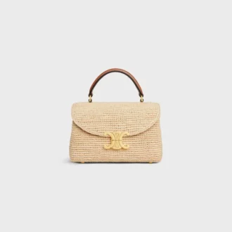 Sac Teen Nino en raphia et cuir de veau