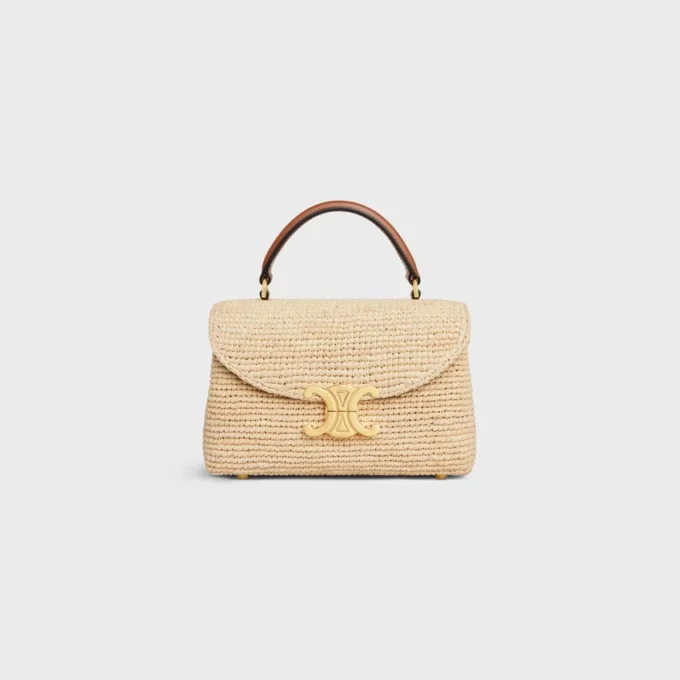 Sac Teen Nino en raphia et cuir de veau
