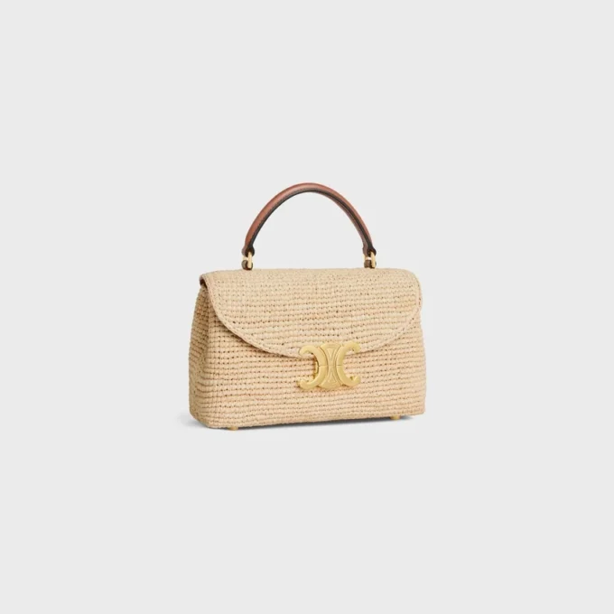 Sac Teen Nino en raphia et cuir de veau