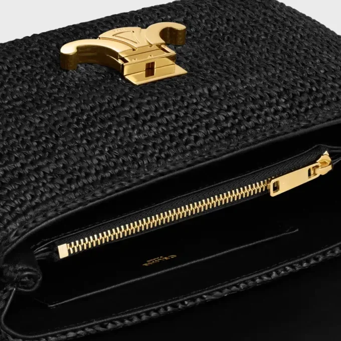 Sac Teen Nino en raphia et cuir de veau