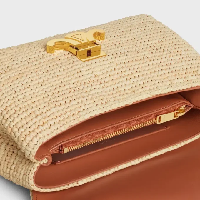 Sac Teen Nino en raphia et cuir de veau