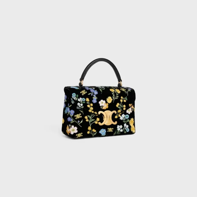 Sac Teen Nino en velours avec broderie florale