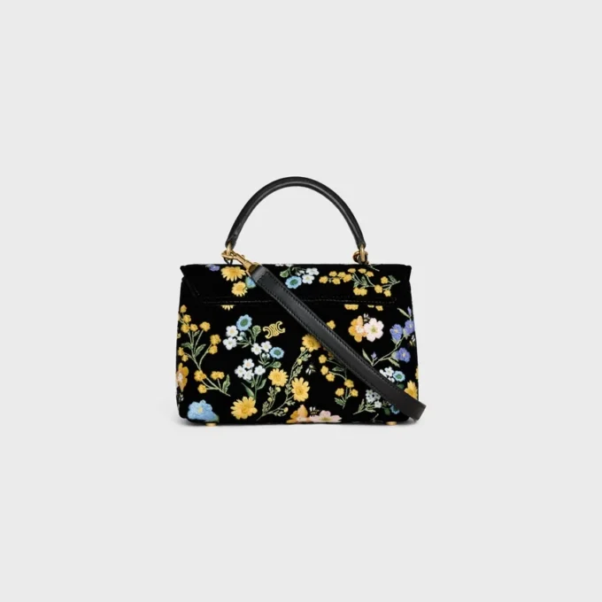 Sac Teen Nino en velours avec broderie florale