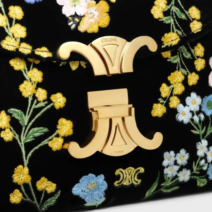 Sac Teen Nino en velours avec broderie florale