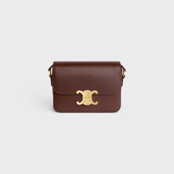 Sac Teen Triomphe en cuir de veau brillant