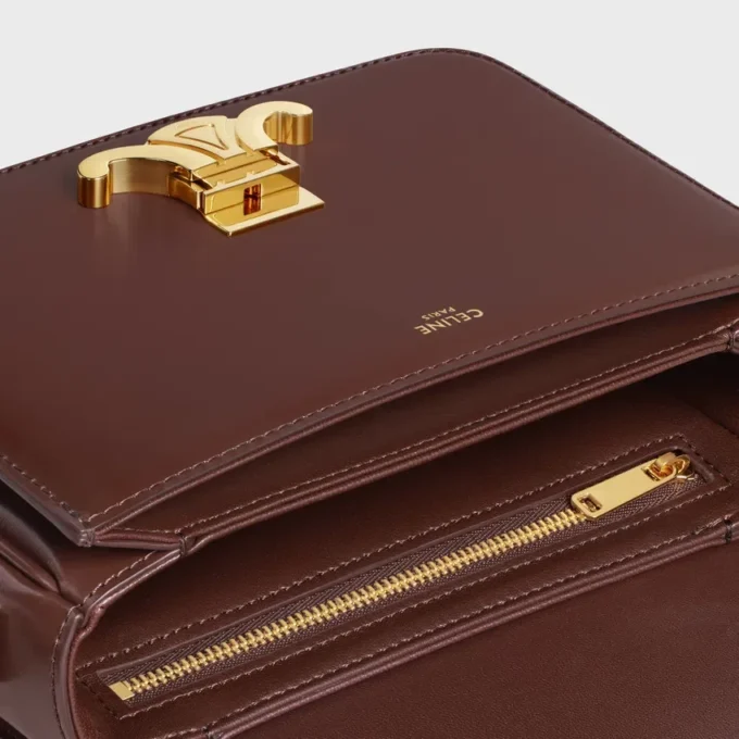 Sac Teen Triomphe en cuir de veau brillant