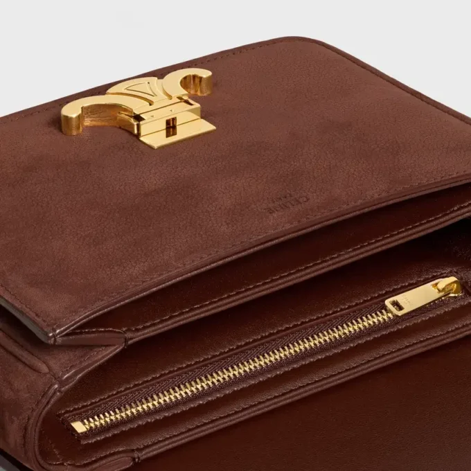 Sac Teen Triomphe en cuir de veau nubuck grainé